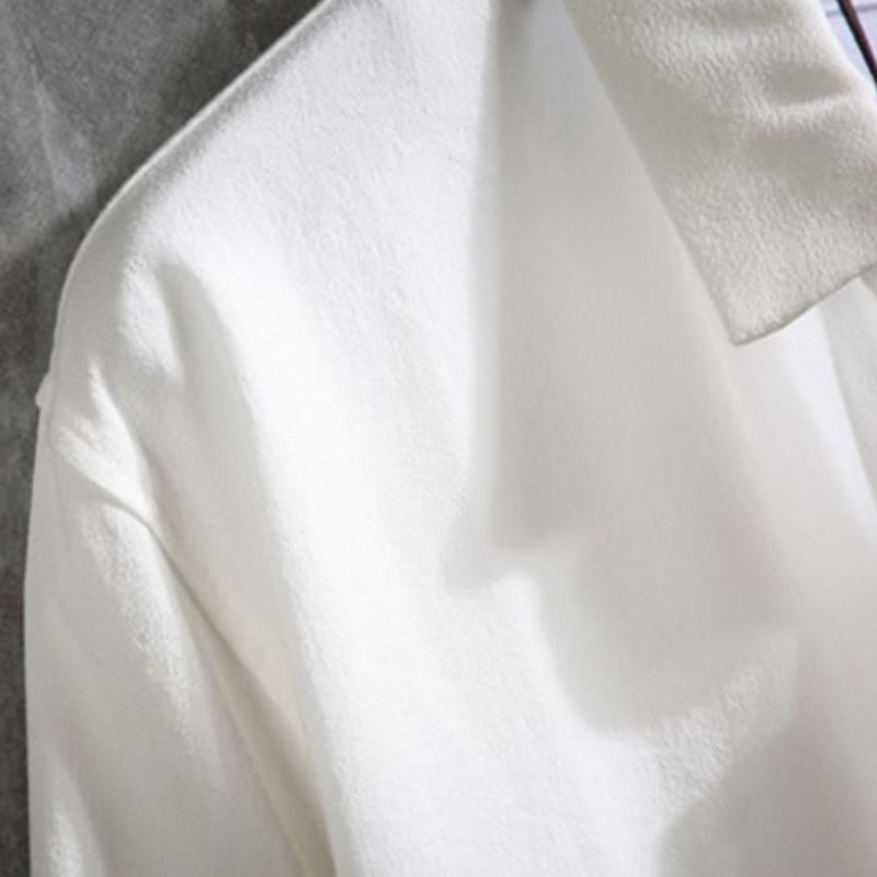 Buddha Stones Casual Solid Color Front Button Three Quarter Sleeves Men's Shirt - image 3