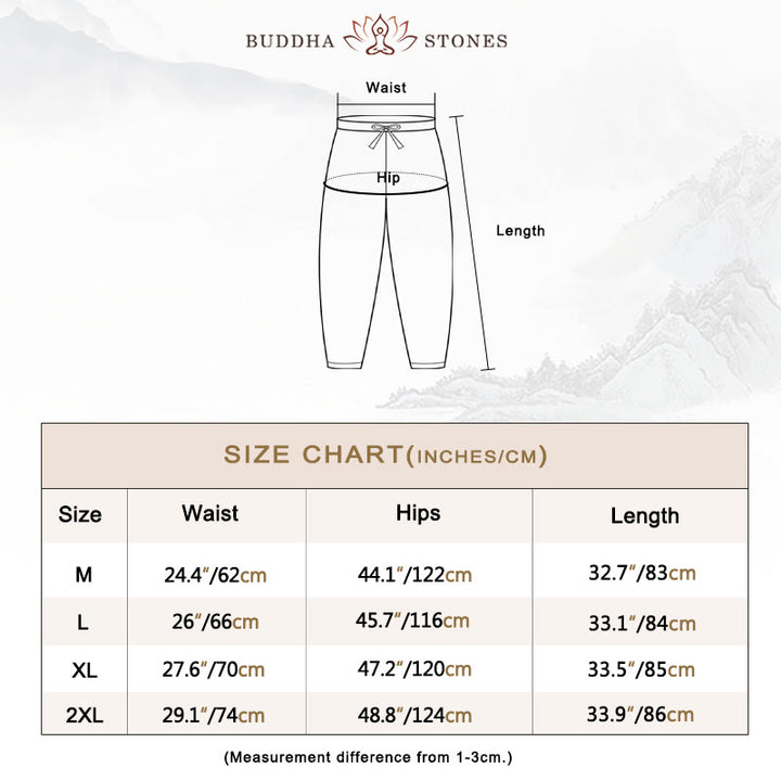 Buddha Stones Summer Small Flower Embroidery  Harem Pants With Pockets - image 6