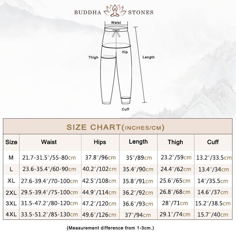 Buddha Stones Casual Women's Cotton Drawstring Harem Pants With Pockets - image 4