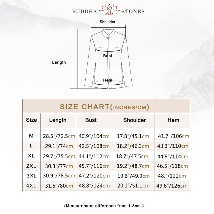 Buddha Stones Solid Color Chinese Tang Suit Cotton Linen Jacket Men Clothing