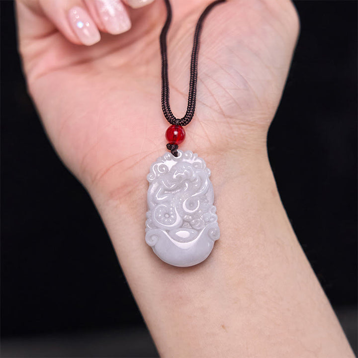 Buddha Stones Lucky The Year of The Snake 2025 Jade Red String Protection Bundle-1