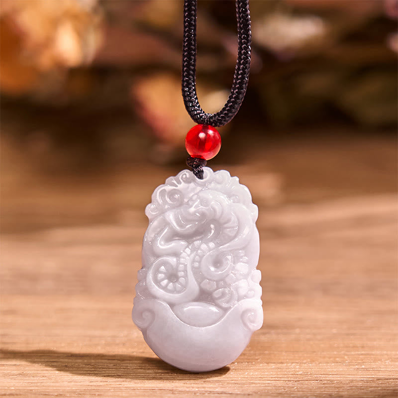 Buddha Stones Lucky The Year of The Snake 2025 Jade Red String Protection Bundle-1