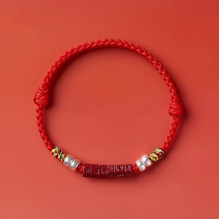 Buddha Stones 925 Sterling Silver Om Mani Padme Hum Cinnabar Blessing Child Adult Bracelet - image 18