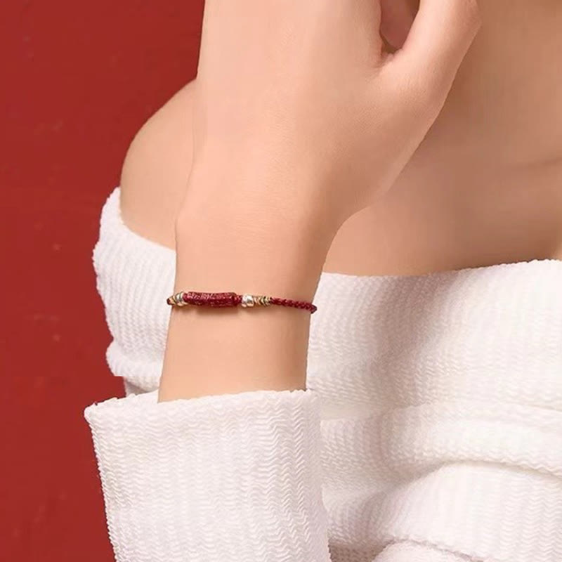 Buddha Stones 925 Sterling Silver Om Mani Padme Hum Cinnabar Blessing Child Adult Bracelet - image 11