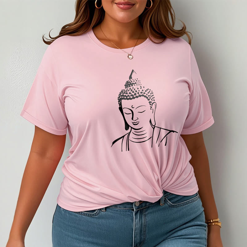 Buddha Stones Buddha Head Pattern Cotton Tee T-shirt - image 20