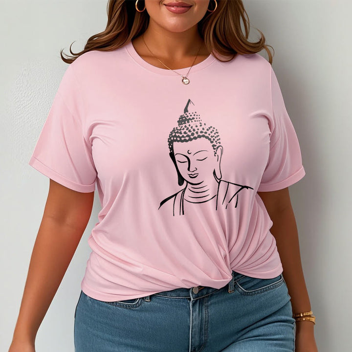 Buddha Stones Buddha Head Pattern Cotton Tee T-shirt - image 20
