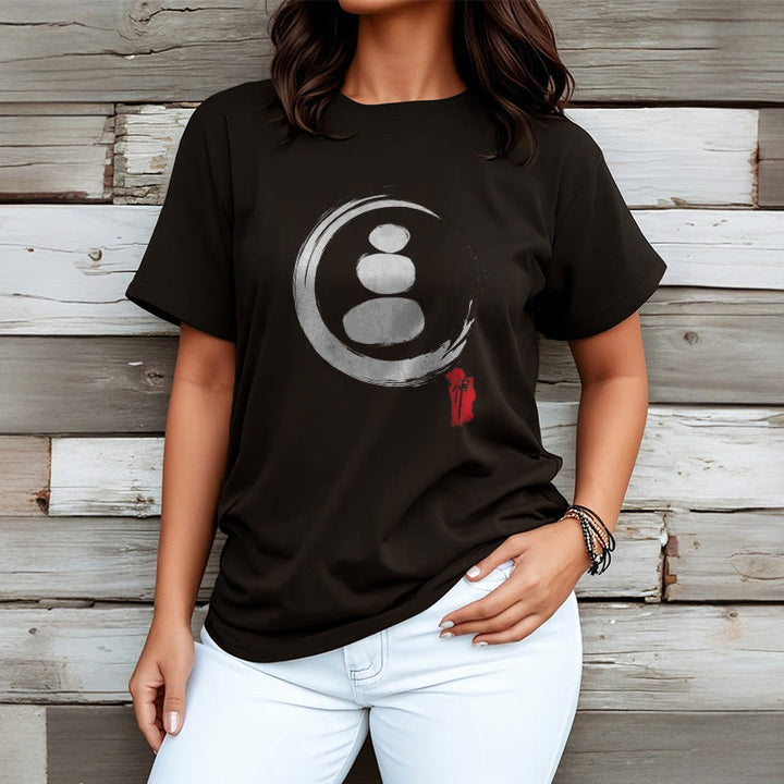 Buddha Stones Zen Circles Cotton Tee T-shirt - image 4