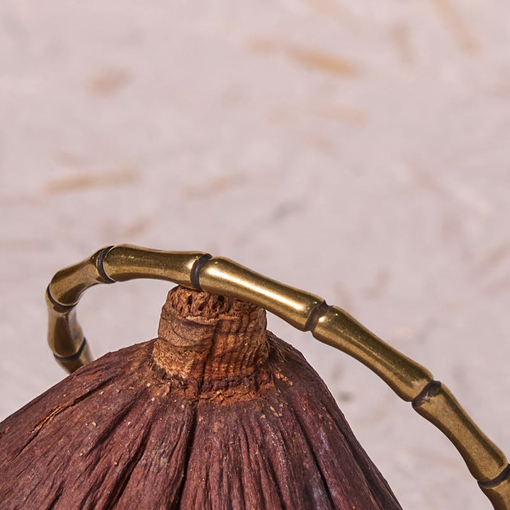 Buddha Stones Bamboo Copper Brass Luck Strength Bracelet Bangle - image 4