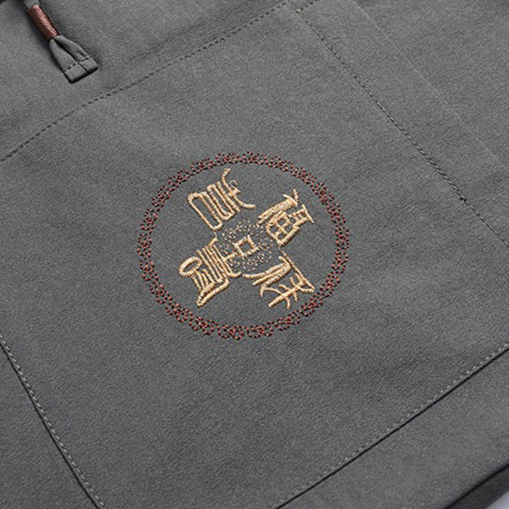 Buddha Stones Chinese New Year Embroidered Fu Tang Suit Hanfu Long Sleeve Top Pants Clothing Men's Set - image 9