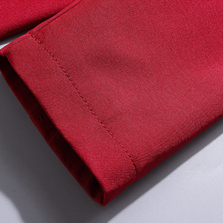 Buddha Stones Chinese New Year Embroidered Tang Suit Hanfu Traditional Uniform Long Sleeve Top Pants Clothing Men's Set - image 15