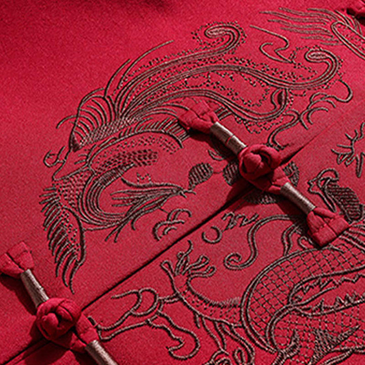 Buddha Stones Chinese New Year Embroidered Tang Suit Hanfu Traditional Uniform Long Sleeve Top Pants Clothing Men's Set - image 11