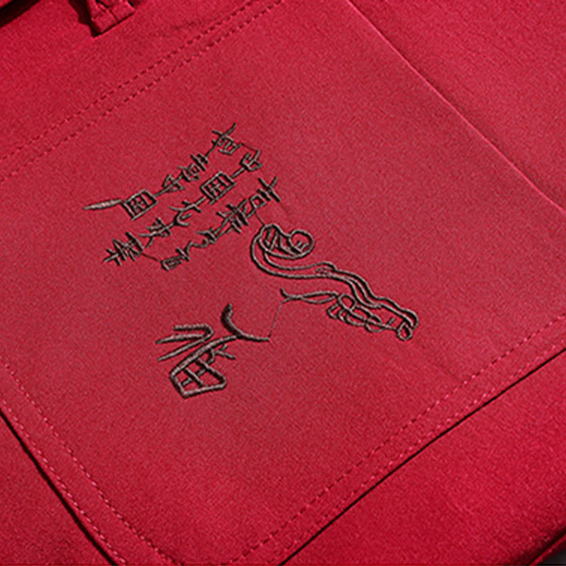 Buddha Stones Chinese New Year Embroidered Tang Suit Hanfu Traditional Uniform Long Sleeve Top Pants Clothing Men's Set - image 12