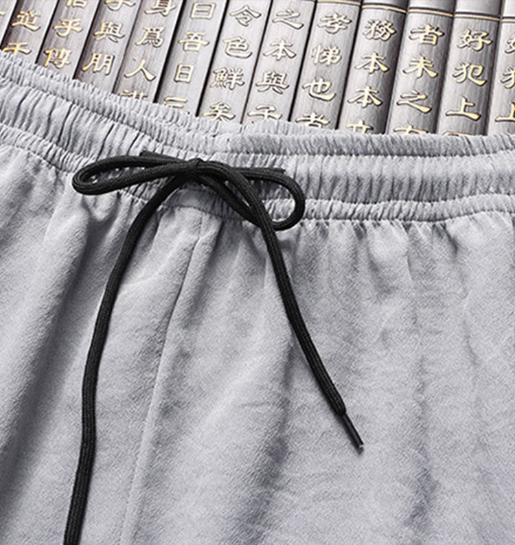 Buddha Stones Chinese New Year Embroidered Dragon Frog-button Tang Suit Hanfu Long Sleeve Top Pants Clothing Men's Set - image 12