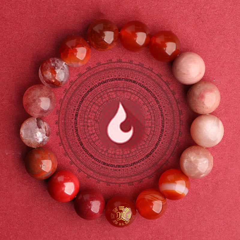 Buddha Stones Five Elements Various Agate Balance Luck Bracelet - image 35
