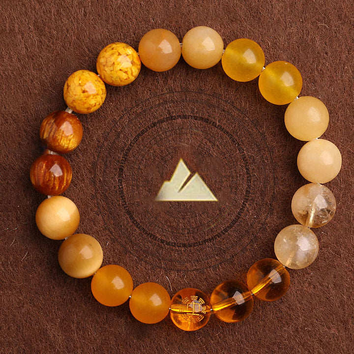 Buddha Stones Five Elements Various Agate Balance Luck Bracelet