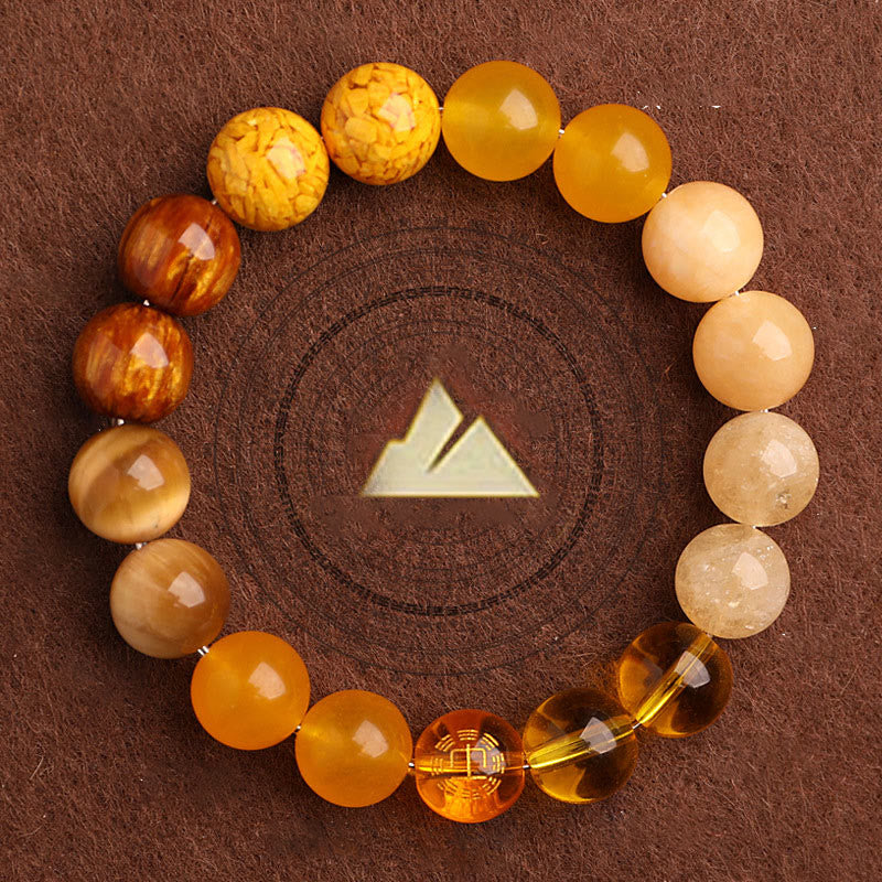Buddha Stones Five Elements Various Agate Balance Luck Bracelet - image 42