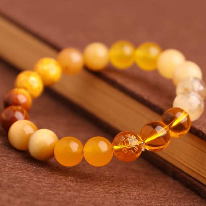 Buddha Stones Five Elements Various Agate Balance Luck Bracelet