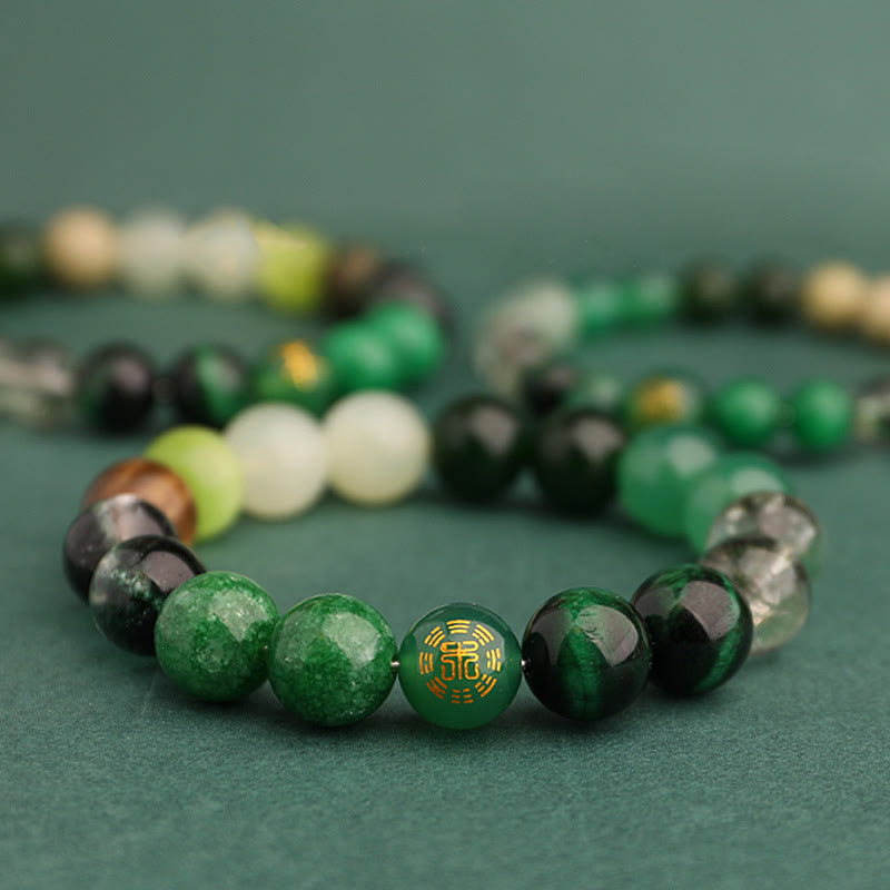 Buddha Stones Five Elements Various Agate Balance Luck Bracelet