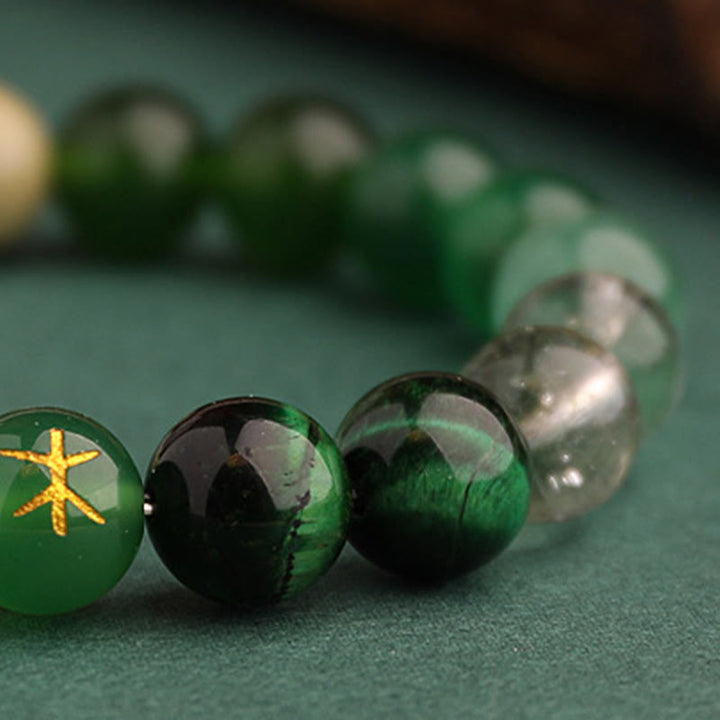 Buddha Stones Five Elements Various Agate Balance Luck Bracelet