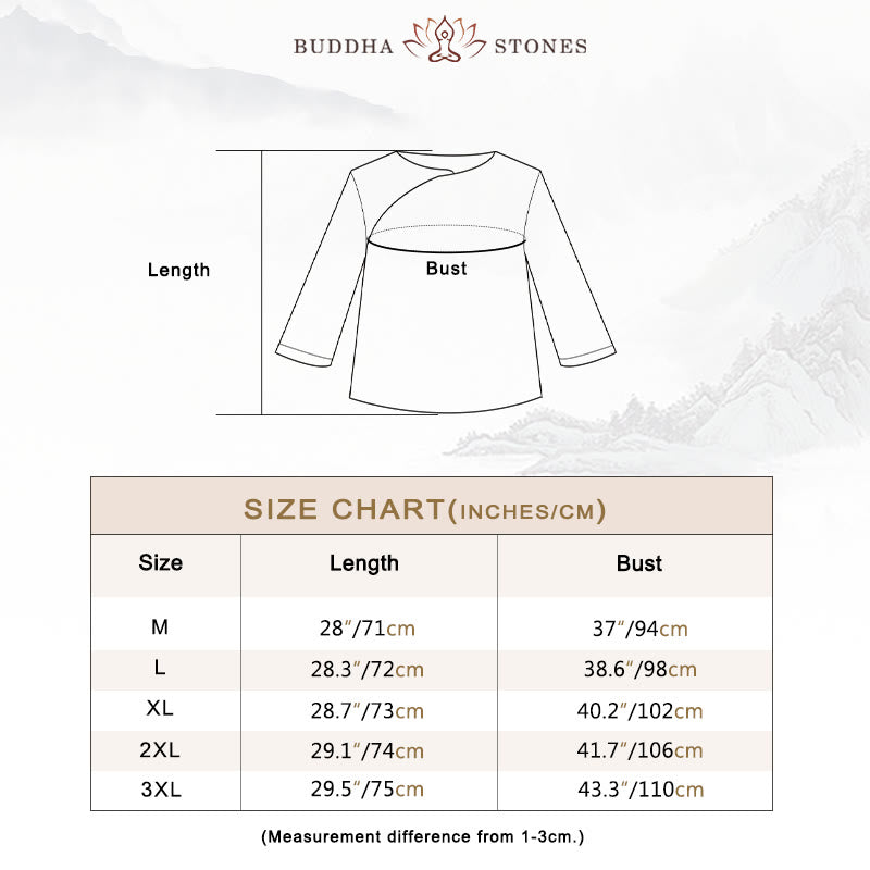 Buddha Stones 2Pcs Simple Design White Top Pants Meditation Yoga Zen Tai Chi Cotton Linen Clothing Women's Set - image 6