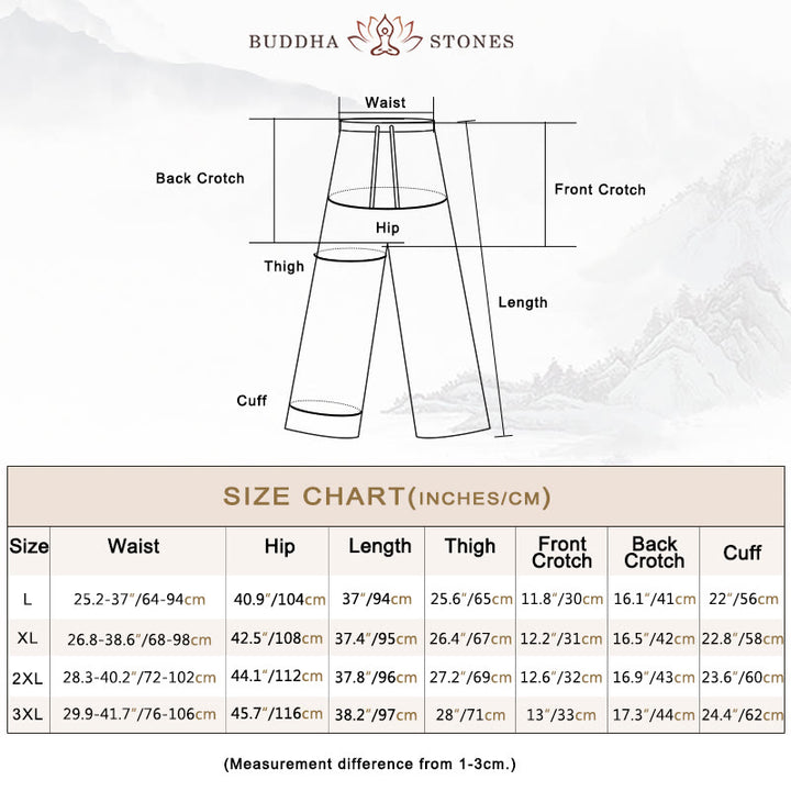 Buddha Stones Casual High Waist Lace-up Wide Leg Pants With Pockets - image 3