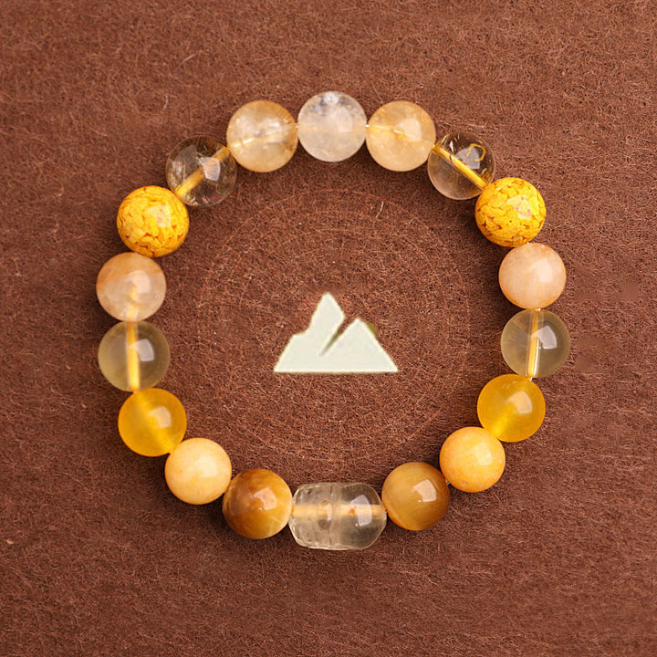 Buddha Stones Five Elements Various Agate Crystal Green Strawberry Quartz Moss Agate Green Phantom Luck Bracelet - image 36