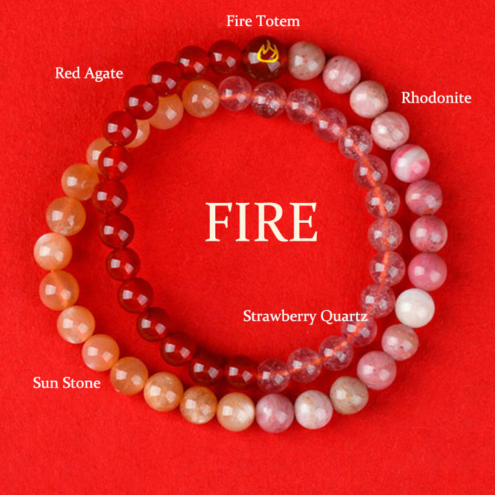 Buddha Stones Five Elements Various Agate Crystal Chalcedony White Crystal White Agate Luck Bracelet