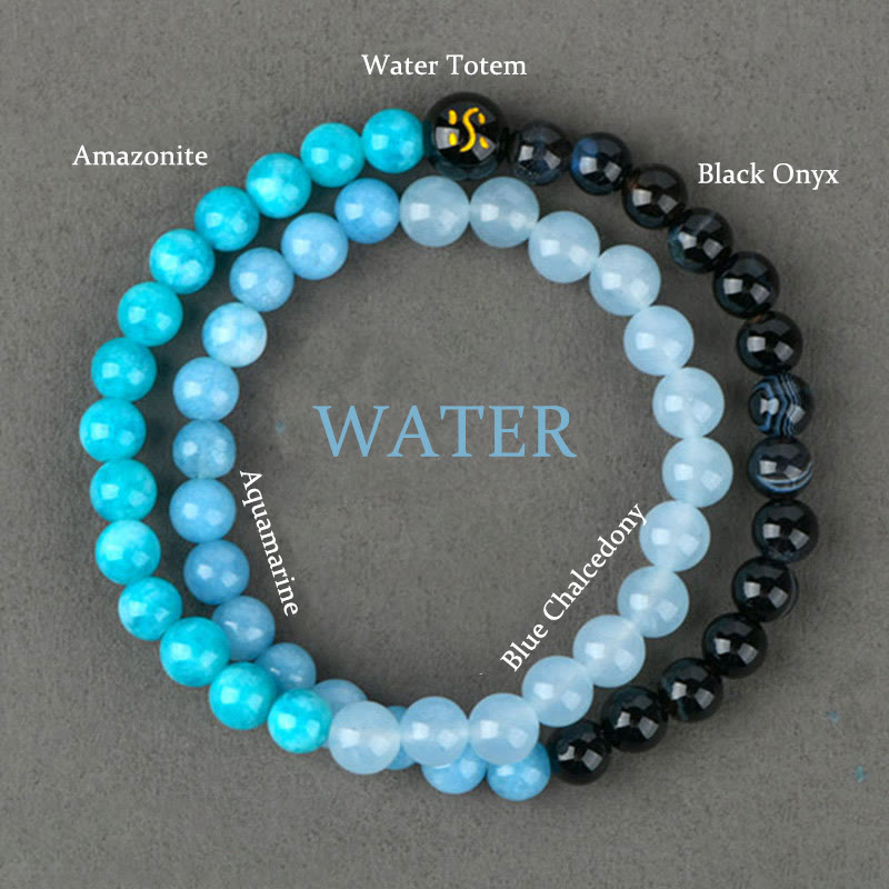 Buddha Stones Five Elements Various Agate Crystal Chalcedony White Crystal White Agate Luck Bracelet