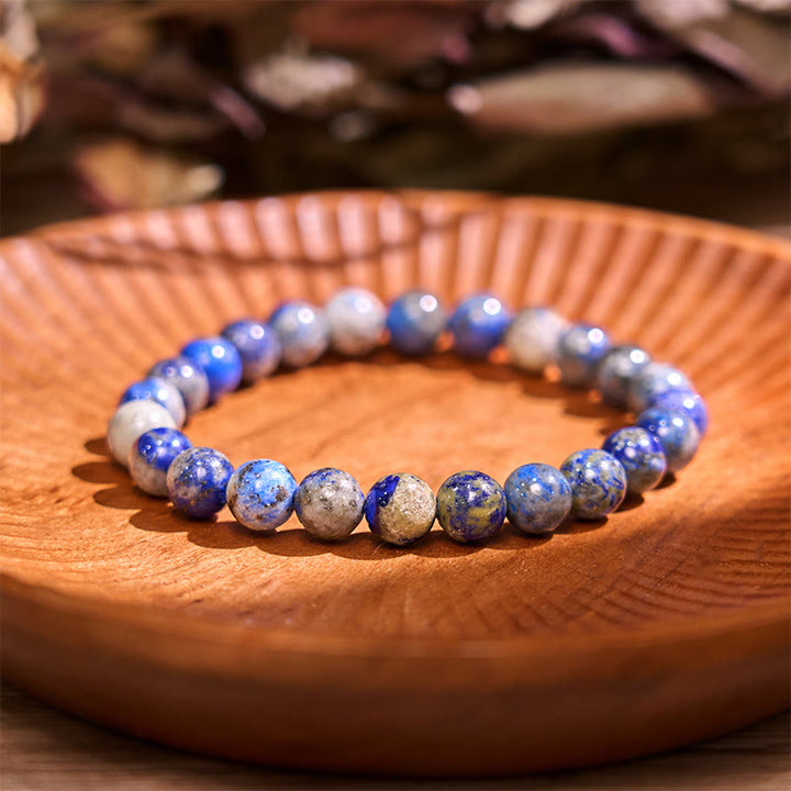 Buddha Stone Lazurite Lapis Lazuli Self Care Positive Bracelet - image 3