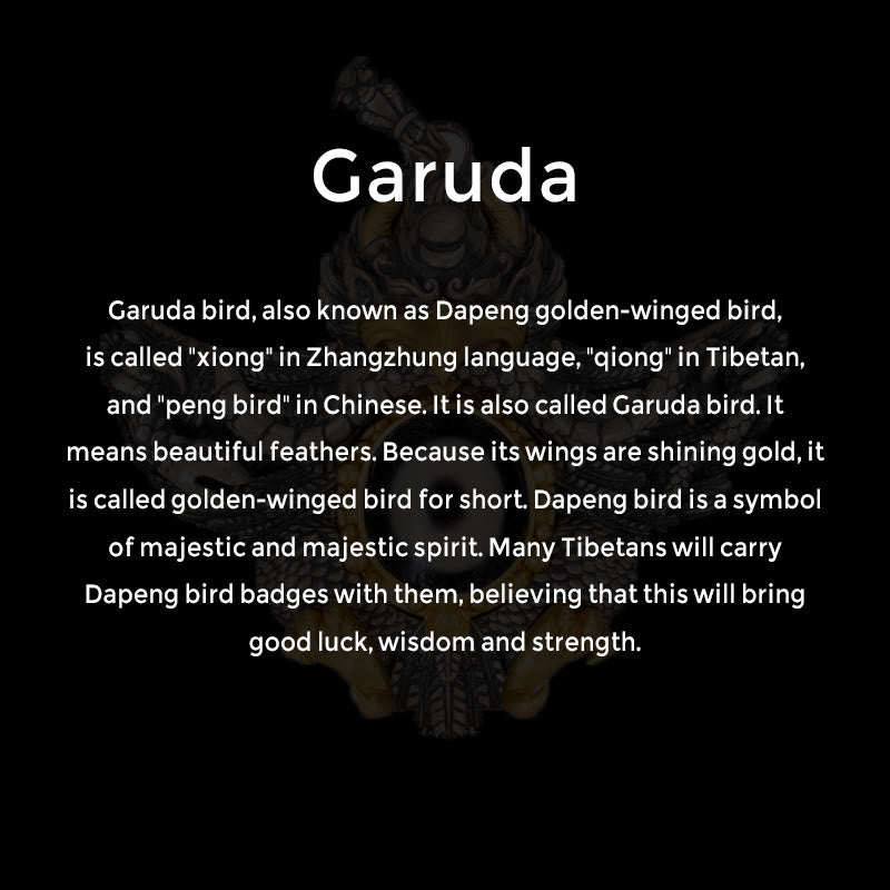 Buddha Stones 925 Sterling Silver Tibet Garuda Bird Dzi Bead Protection Necklace Pendant - image 8