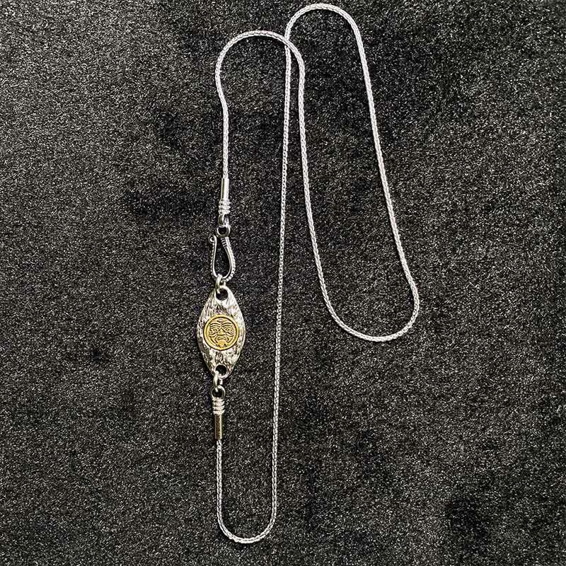 Buddha Stones 925 Sterling Silver Tibet Yellow Jambhala God of Wealth Dzi Bead Om Mani Padme Hum Happiness Necklace Pendant - image 17