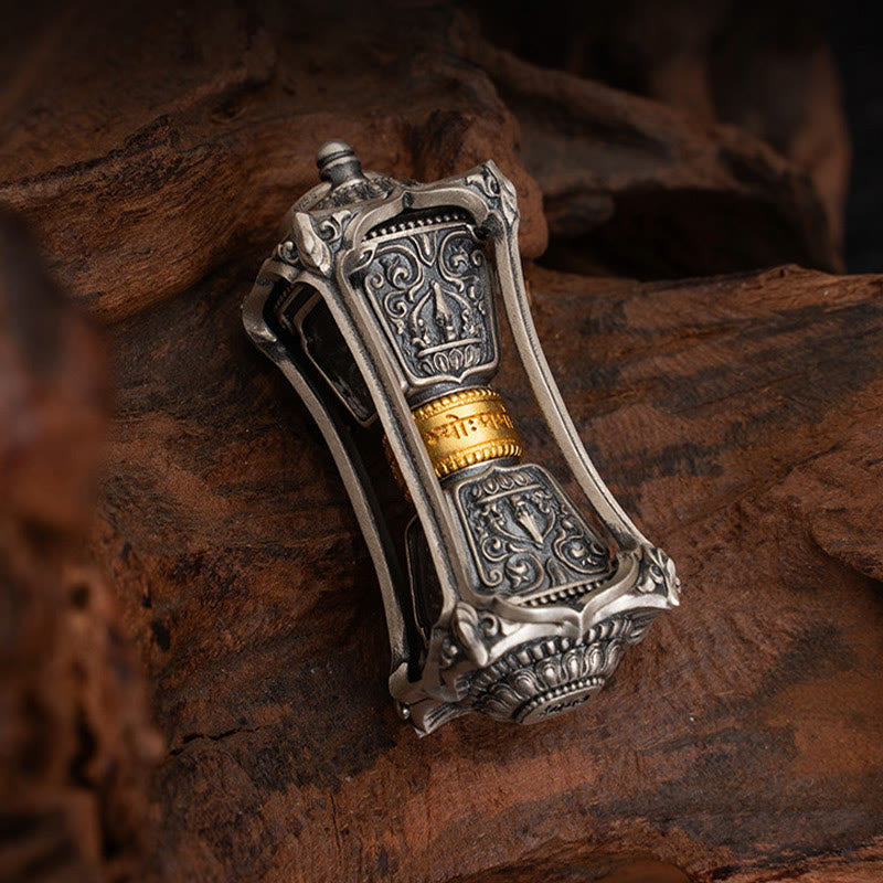 Buddha Stones 925 Sterling Silver Tibetan Zakiram Goddess of Wealth Blessing Necklace Pendant - image 3