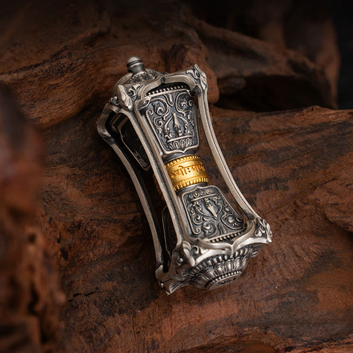 Buddha Stones 925 Sterling Silver Tibetan Zakiram Goddess of Wealth Blessing Necklace Pendant - image 3