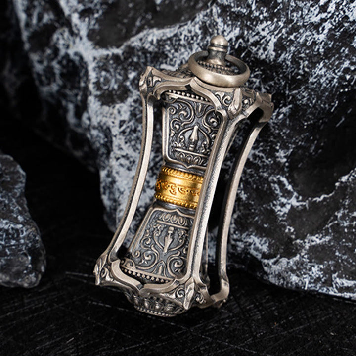 Buddha Stones 925 Sterling Silver Tibetan Zakiram Goddess of Wealth Blessing Necklace Pendant - image 7