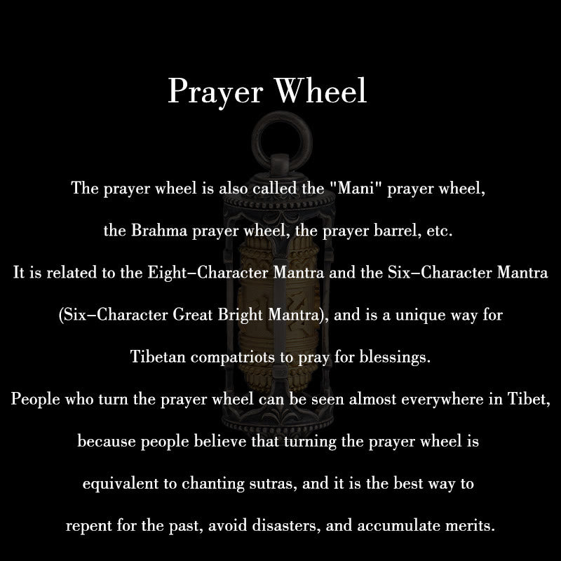 Buddha Stones 925 Sterling Silver Tibetan Prayer Wheel Om Mani Padme Hum Wisdom Necklace Pendant - image 12