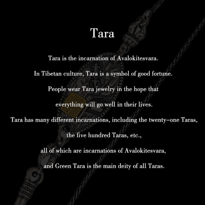 Buddha Stones 925 Sterling Silver Tibetan Zakiram Goddess of Wealth Bodhisattva Tara Om Mani Padme Hum Protection Metal Chain Necklace - image 12