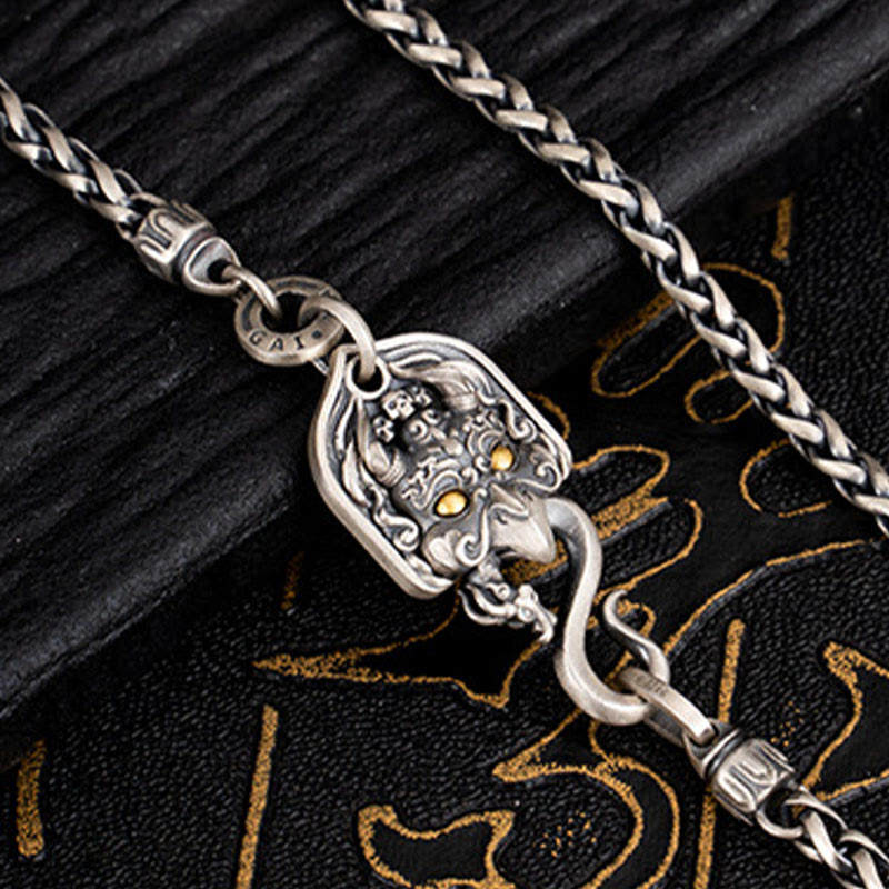 Buddha Stones 925 Sterling Silver Tibetan Garuda Bird Wisdom Metal Chain Necklace - image 3