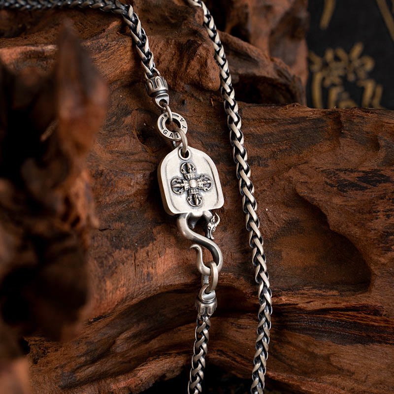 Buddha Stones 925 Sterling Silver Tibetan Garuda Bird Wisdom Metal Chain Necklace - image 2