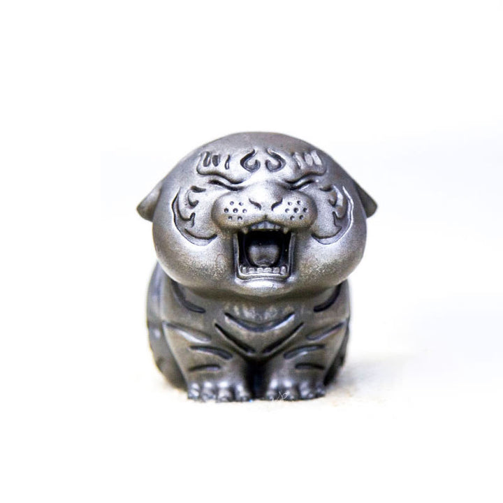 Buddha Stones Mini Cute Tiger Iron Powder Rust Cast Resin Statue Home Decoration