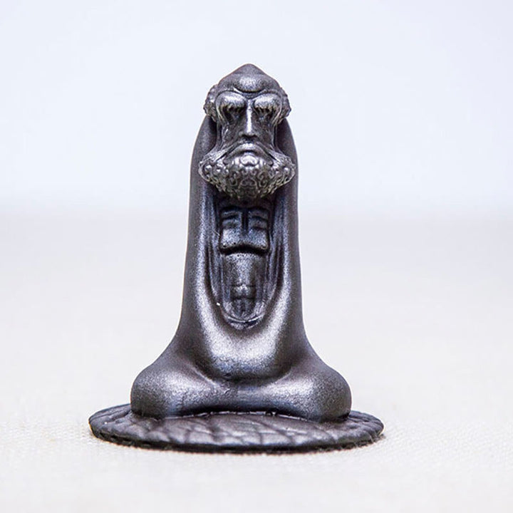 Buddha Stones Handmade Bodhidharma Iron Powder Rust Cast Resin Statue Home Decoration - image 25