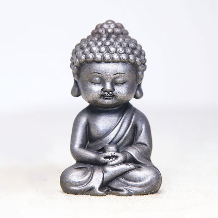 Buddha Stones Handmade Ksitigarbha Kwan Yin Guanyin Avalokitesvara Tathagata Iron Powder Rust Cast Resin Statue Home Decoration - Polished Version - Tathagata 11.5*7.1*5.5cm - image 28