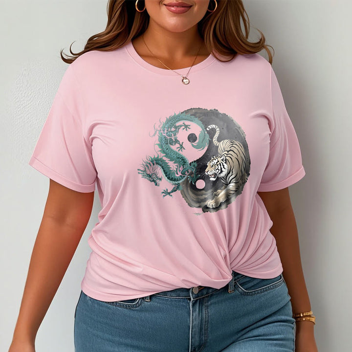Buddha Stones Tiger Dragon Yin Yang Cotton Tee T-shirt - image 20