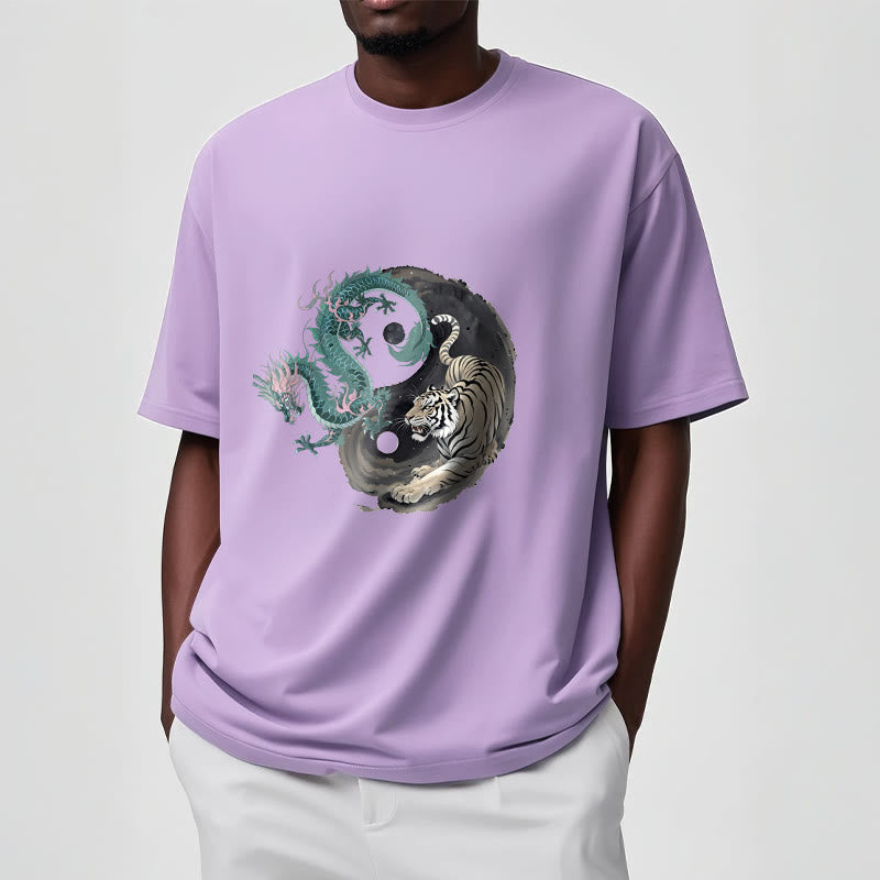 Buddha Stones Tiger Dragon Yin Yang Cotton Tee T-shirt - image 18