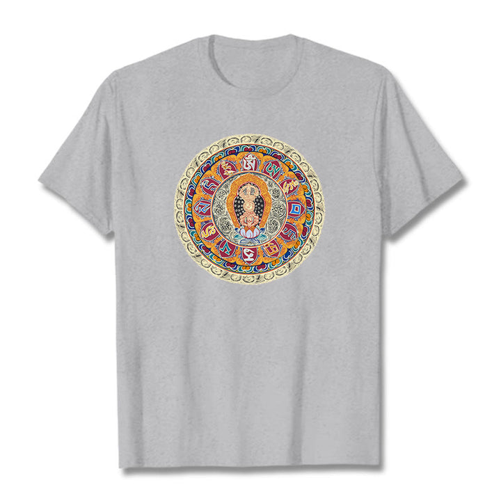 Buddha Stones Dorje Vajra Mandala Buddha Cotton Tee T-shirt - LightGrey - 2XL - image 18