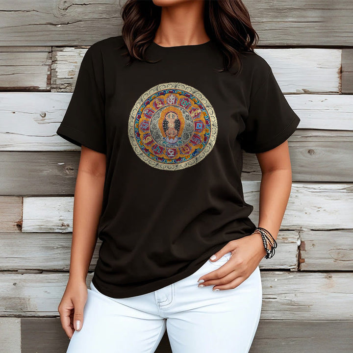 Buddha Stones Dorje Vajra Mandala Buddha Cotton Tee T-shirt - image 4