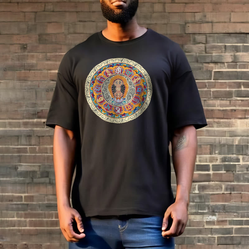Buddha Stones Dorje Vajra Mandala Buddha Cotton Tee T-shirt - image 5