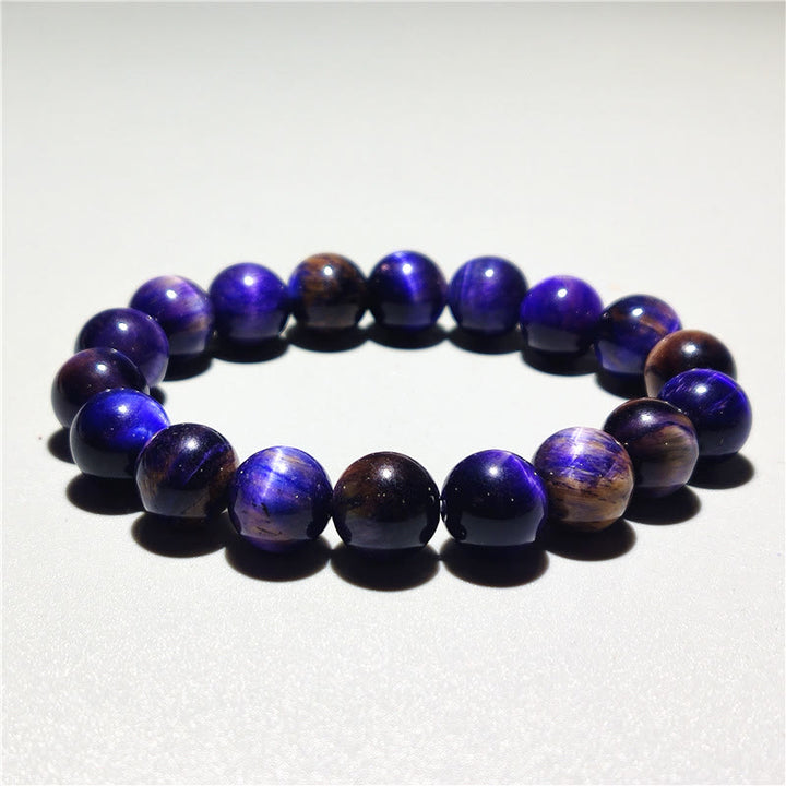 Buddha Stones Various Tiger Eye Confidence Bracelet - Purple Tiger Eye(Wrist Circumference: 14-16cm) - 10mm - image 9