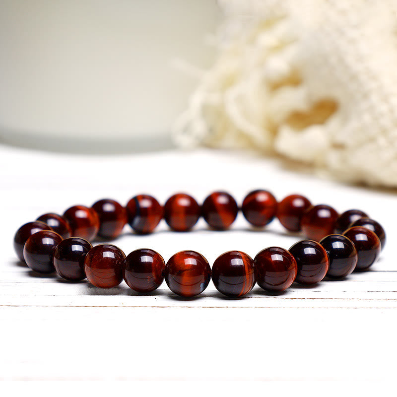 Buddha Stones Various Tiger Eye Confidence Bracelet - Red Tiger Eye(Wrist Circumference: 14-16cm) - 8mm - image 21