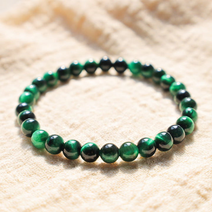 Buddha Stones Various Tiger Eye Confidence Bracelet - Green Tiger Eye(Wrist Circumference: 14-16cm) - 6mm - image 33