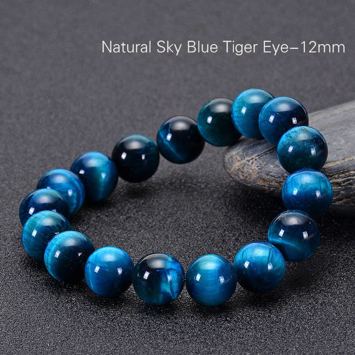 Buddha Stones Various Tiger Eye Confidence Bracelet - Blue Tiger Eye(Wrist Circumference: 14-16cm) - 12mm - image 54